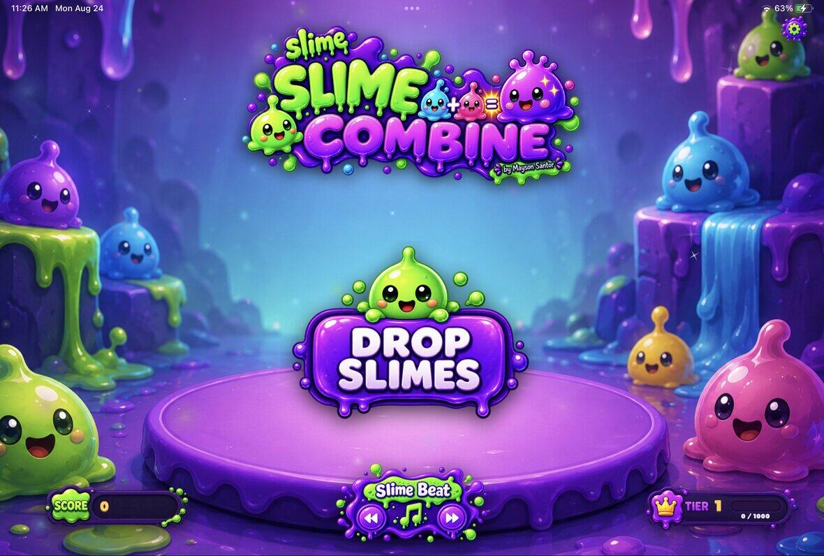 Drop Slimes instruction screen