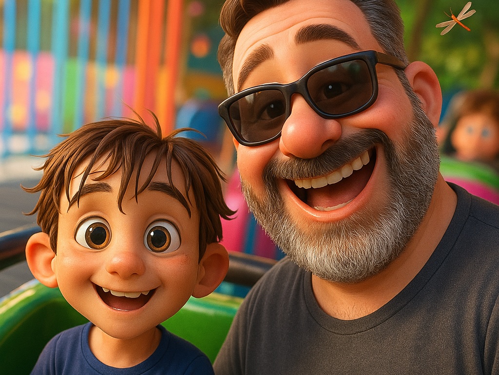 Tim and Mayson Santor, all smiles, on a ride together